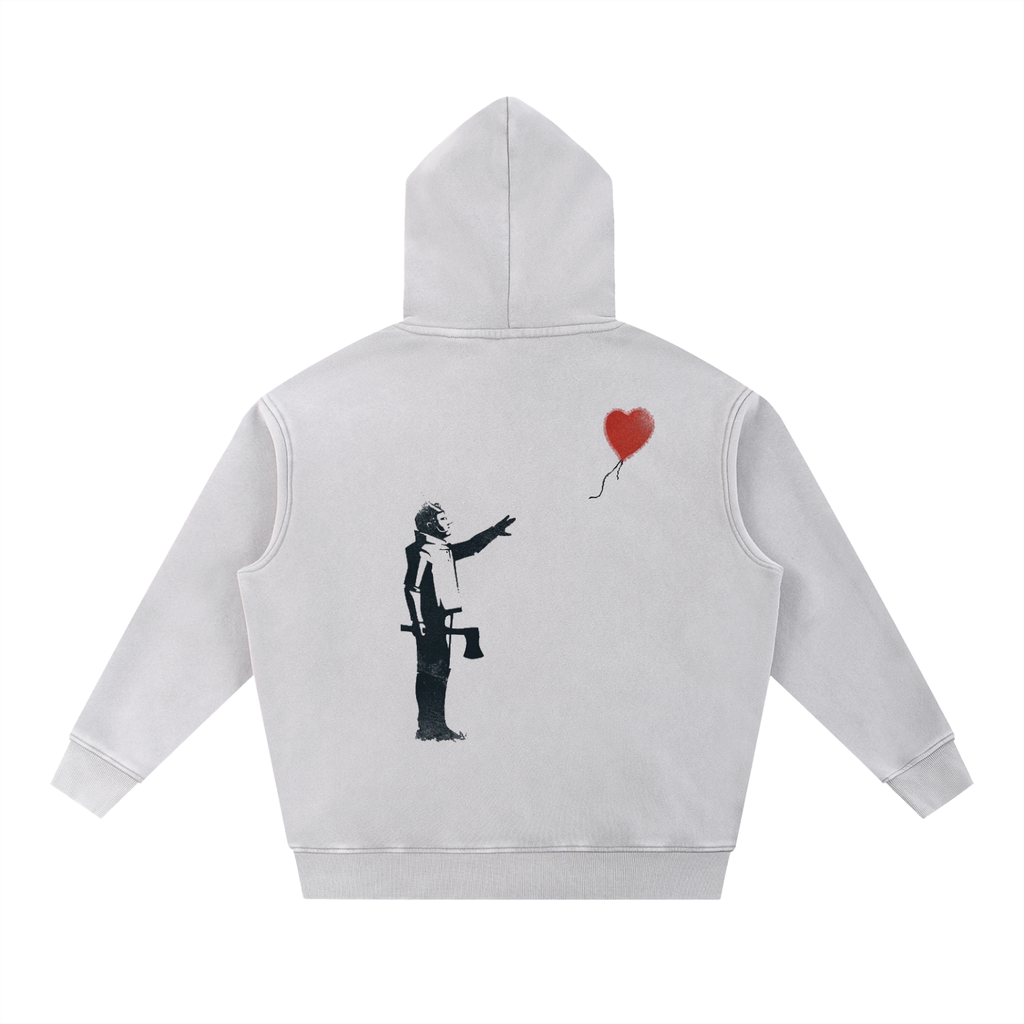 Snow Wash Fleece Oversize Hoodie