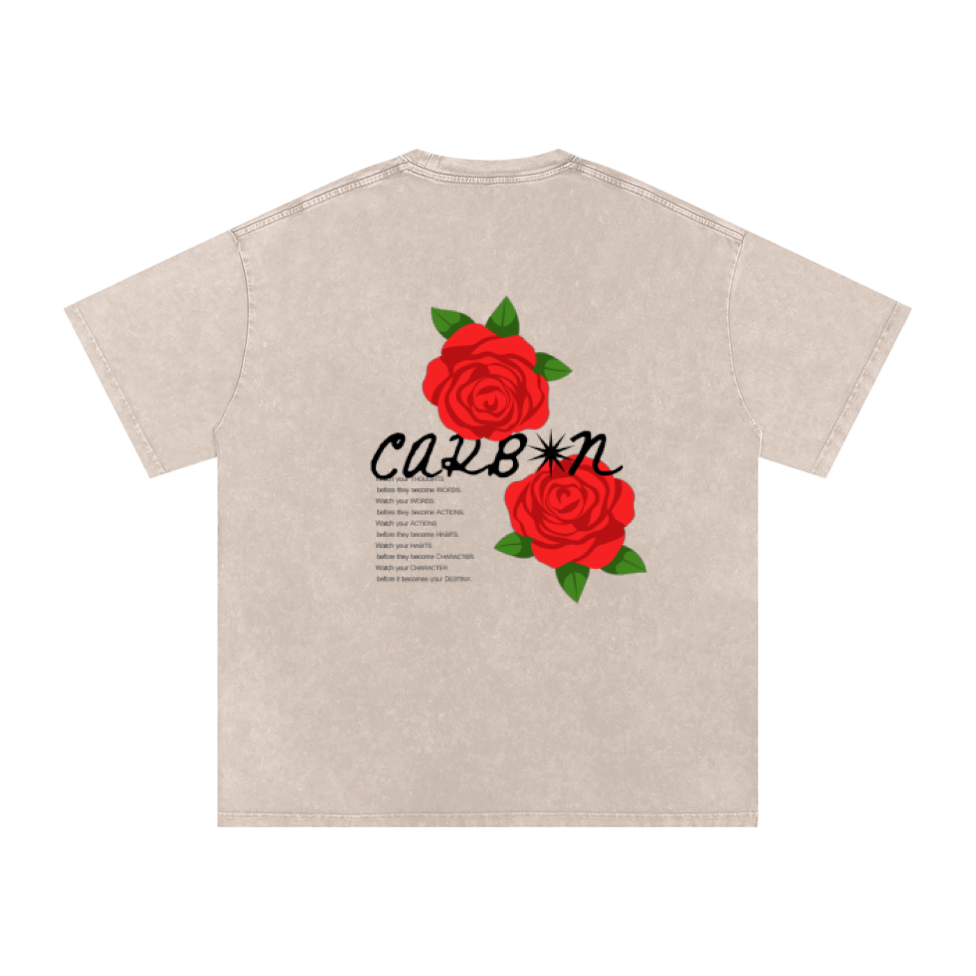 Snow Washed Oversized Cotton T-Shirt