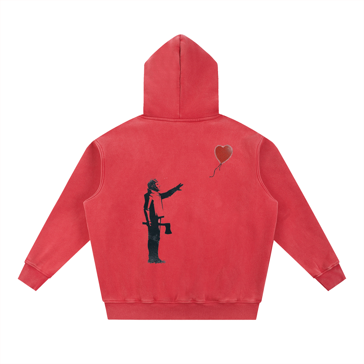 Snow Wash Fleece Oversize Hoodie