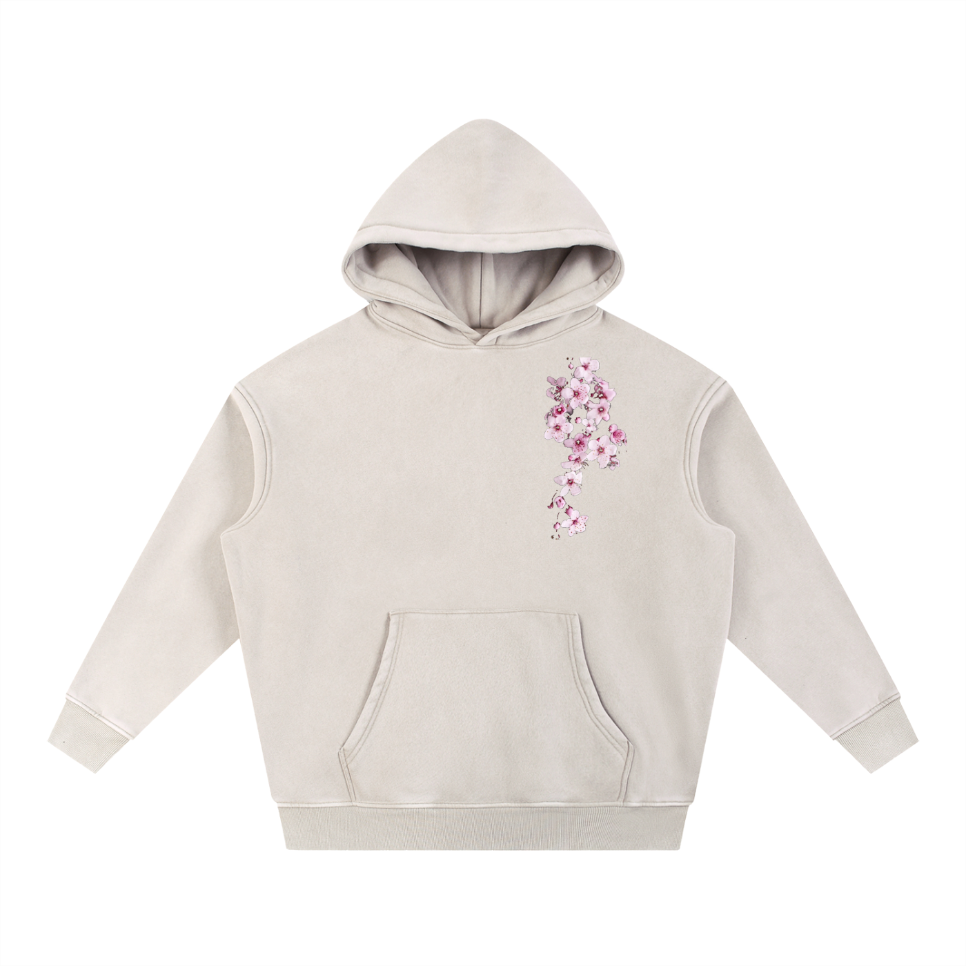 Snow Wash Fleece Oversize Hoodie