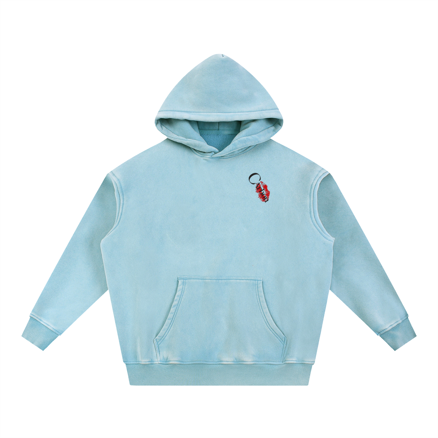 Snow Wash Fleece Oversize Hoodie