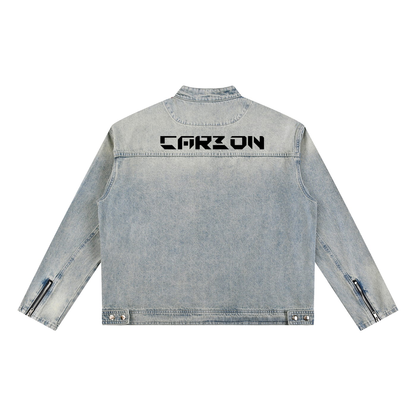Vintage Wash Zip Denim Jacket