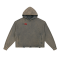 Vintage Washed Frayed-Hem Hoodie