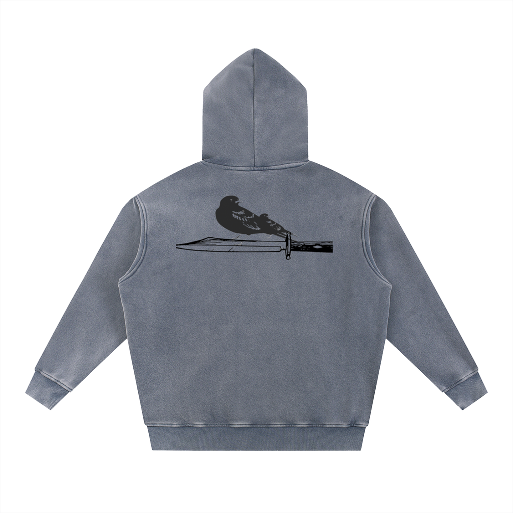 Snow Wash Fleece Oversize Hoodie
