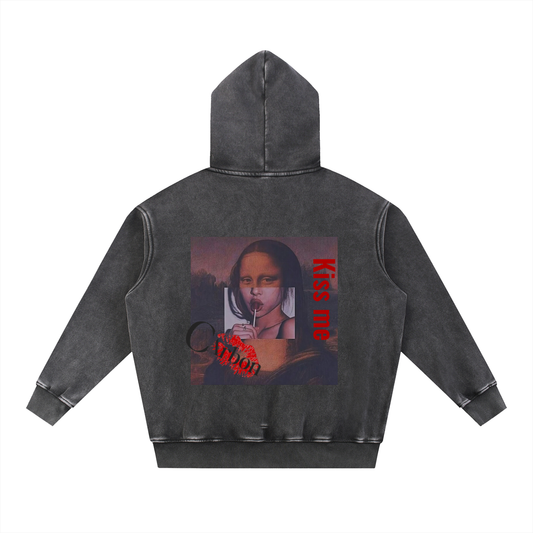 Snow Wash Fleece Oversize Hoodie