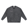 Vintage Washed Fleece Baseball Jacket