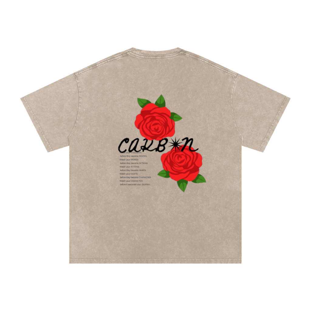 Snow Washed Oversized Cotton T-Shirt