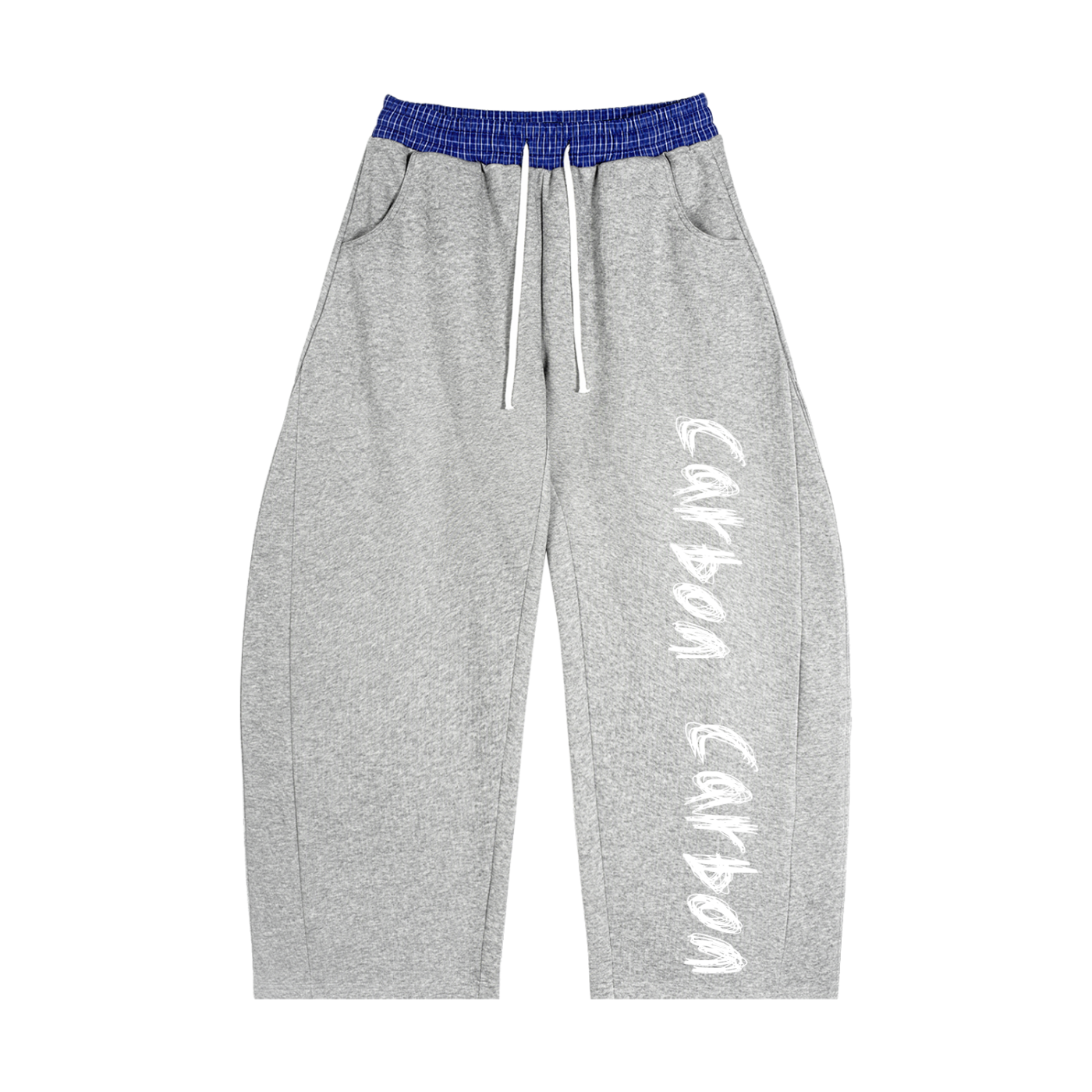 Plaid Waistband Barrel Sweatpants