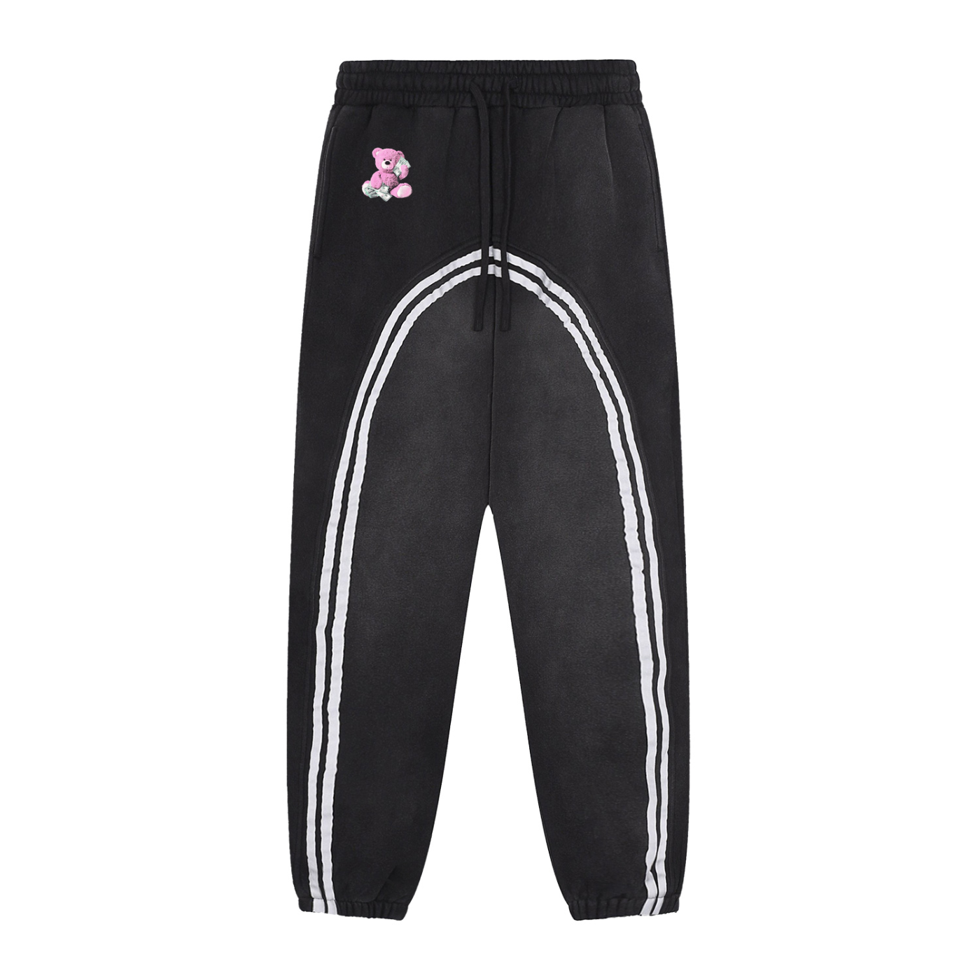 Sun Fade Contrast Tape Fleece Jogged Sweatpants