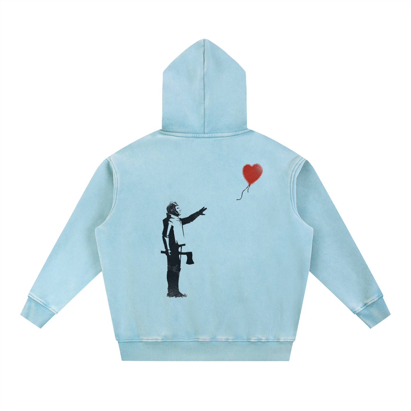 Snow Wash Fleece Oversize Hoodie