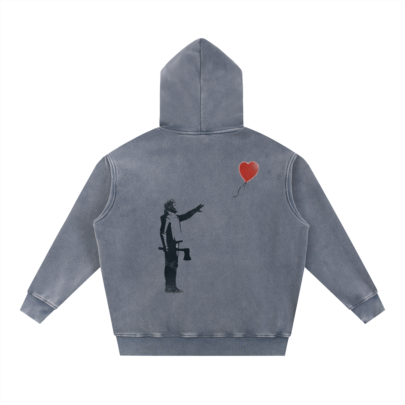 Snow Wash Fleece Oversize Hoodie
