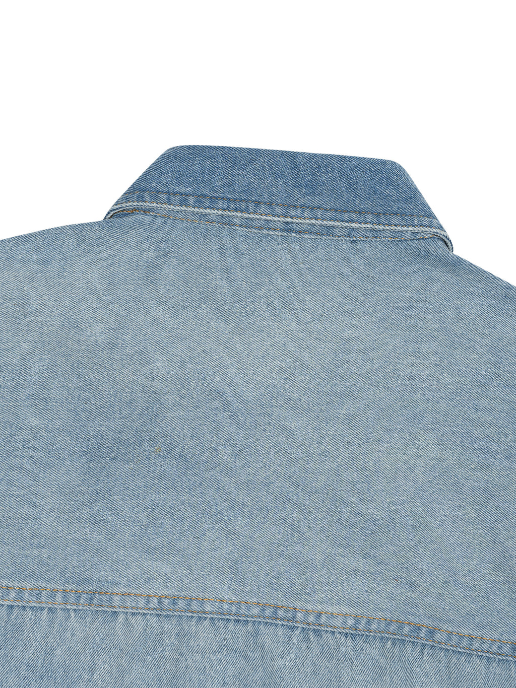 Unisex Vintage Wash Boxy Short Denim Shirt