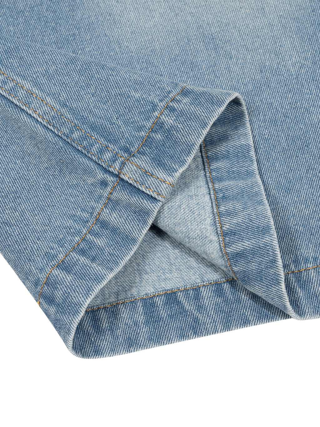Unisex Vintage Wash Boxy Short Denim Shirt